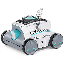 Robô Limpador de Piscina sem Fio com Tempo de Execução Máximo de 2H e Potência de Sucção Mais Forte, Ofuzzi Cyber 1200 Pro, Branco e Azul