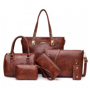 Conjunto de Bolsas Femininas 3 Peças com Carteira, 2E youth, Marrom