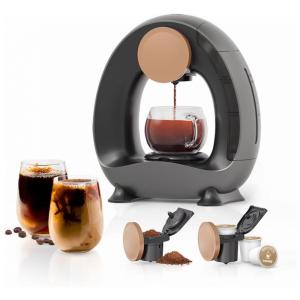 Máquina de Café Expresso 2 em 1 com Adaptador para Capsulas ou Café Moído, 110V 1400W, BENFUCHEN, Preta