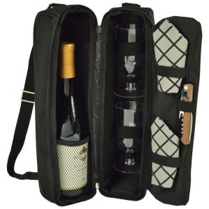 Piquenique no Bolsa Térmica Para Transporte de Vinhos até 1 Garrafa, PICNIC AT ASCOT, Preto