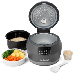 Panela de Arroz Elétrica 2.5L, 600W, 110v, NUTRIBULLET NBG50100, Preto