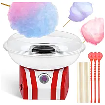 Máquina de Algodão Doce Elétrica Profissional com 10 Varas de Bambu e 3 Colheres de Açúcar, 400W, 110v, MEEFUNS JK 1802, Vermelho