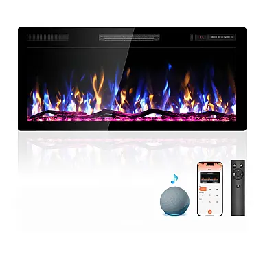 Lareira Elétrica Kucreiheat 107x46cm 1500W