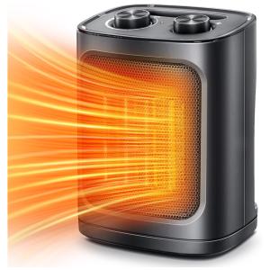 Aquecedor Elétrico Portátil Silencioso, 1500W, 110v, KISMILE ZFH006, Preto