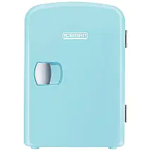 Geladeira e Frigobar para carro Portátil Aquece e Resfria 4 litros 6 Latas 12V, 110v, CHEFMAN Mini Portable Compact, Azul Celeste