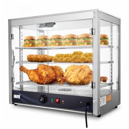 Expositor Aquecedor de Alimentos WeChef 3 Andares Prata Grande Capacidade 800W 110V para Catering
