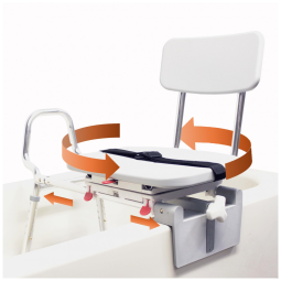 Cadeira de Banho Móvel para Idosos e Adultos, até 150 Quilos, Branca, EAGLE HEALTH SUPPLIES 37762, Branco