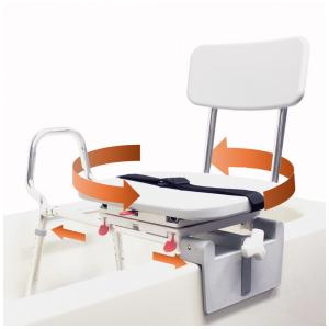 Cadeira de Banho Móvel para Idosos e Adultos, até 150 Quilos, Branca, EAGLE HEALTH SUPPLIES 37762, Branco