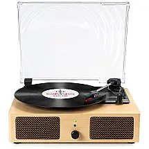 Udreamer UD001 Vitrola, Toca Discos Retro 3 Velocidades com Bluetooth e USB, Marrom
