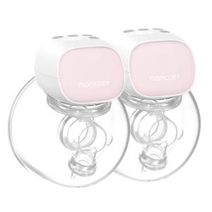 Bomba Tira Leite Elétrica Portátil com 2 Modos, 9 Níveis de Sucção e Display LED, 2 Unidades, 110V, Momcozy S9 Pro, Rosa