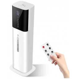 Umidificador Ultrassônico Portátil Hiswelle 8L até 40H com Controle Remoto e Visor Digital, Branco