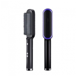 ECOBAMB Escova Alisadora Seca e Modela com Anti Queimadura e Desligamento Automático, 110v, GENERIC, Preto