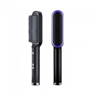 ECOBAMB Escova Alisadora Seca e Modela com Anti Queimadura e Desligamento Automático, 110v, GENERIC, Preto