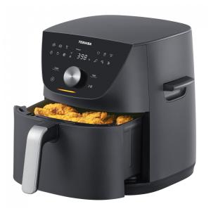 Fritadeira Elétrica Air Fryer 7,2L com 12 Menus Predefinidos e Função Menu-IQ, 110V, TOSHIBA, Cinza Metálico
