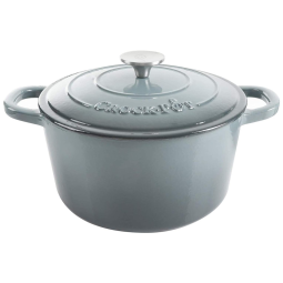 Panela de Ferro Fundido 7 Litros Esmaltado e Antiaderente, CROCK POT 69143.02, Cinza