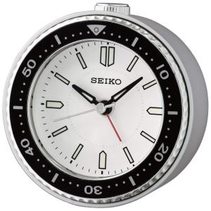 Relógio Despertador de Mesa Analógico e Moderno, a Bateria, Seiko Mai, Prata