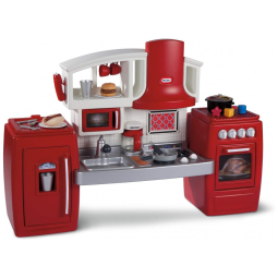 Cozinha Interativa com 26 Acessórios para Crianças Acima de 3 Anos, LITTLE TIKES 626012M, Vermelho