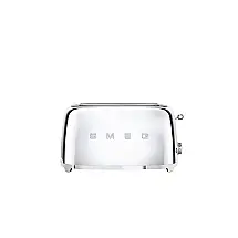Torradeira Elétrica 4 Fatias em Aço Inoxidável, 110V 950W, SMEG, Prata