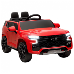 Carro Elétrico Infantil Aosom Licensed Chevrolet Tahoe, Bateria 12V 7AH, Controle Remoto para Pais, Luzes LED, Música, Suspensão