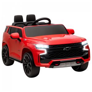 Carro Elétrico Infantil Aosom Licensed Chevrolet Tahoe, Bateria 12V 7AH, Controle Remoto para Pais, Luzes LED, Música, Suspensão
