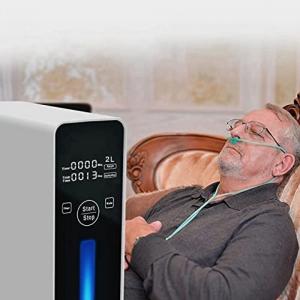Creliver Concentrador de Oxigênio Portátil 2L, Funciona 4H, 110V, 220V 12, 25V, Branco