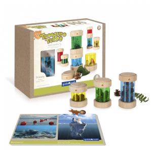 Tubo Sensorial Guidecraft Treasure Tubes Primárias Transparente Multicolorido Observação e Empilhamento G3087 (124 caracteres) Guidecraft