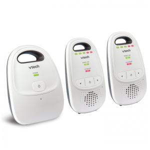 Babá Eletrônica Áudio VTech Preto Alcance 300m Bateria Recarregável DM112-2