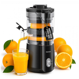 Extrator de Suco Elétrico Keerain, Máquina de Suco de Laranja Sem as Mãos com Escova de Limpeza, Espremedor Automático para Limão, Lima