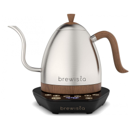 Chaleira Elétrica Capacidade 1L, Cabo Ergonômico, 1500W, Prateada, 110v, BREWISTA, Prateado