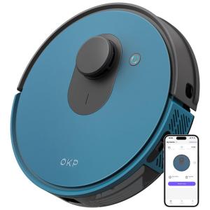Aspirador de Pó Robô OKP L1 com Função de Auto Esvaziamento, 110V, Azul