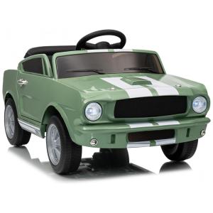 Carro Elétrico Infantil 12V INFANS Shelby Licenciado, Controle Remoto, Bluetooth, Suspensão, Cinto de Segurança, 3 Velocidades, Verde