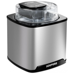 Máquina de Sorvete em Aço Inoxidável Capacidade 2L, 110V, ICEPURE, Prata