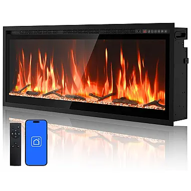 Lareira Elétrica Rresyet 127x49cm 1400W