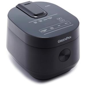 Panela de Arroz Elétrica 1,8L com Cesto Antiaderente e Display LED, 110V 500W, GreenPan, Preto Fosco