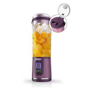 Liquidificador Portátil 530 mL para Vitaminas, Recarregável USB, 110V, Ninja BC151CR, Roxo