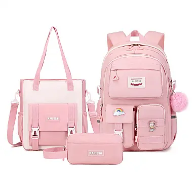 Mochila escolar MUSEVOS rosa 3