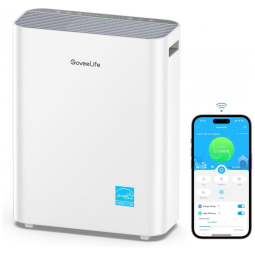 Purificador de Ar Inteligente com Filtro HEPA e Sensor de Qualidade, 110V, Govee, Branco