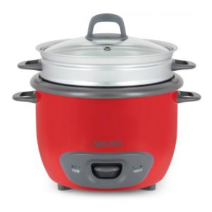 Panela de Arroz Elétrica 3.3L 300W, 110v, AROMA HOUSEWARES ARC 747 1NGR, Vermelho