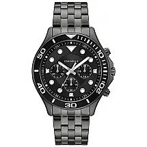 Relógio Masculino Analógico em Aço Inoxidável com Cronógrafo, CARAVELLE 45A144, Preto
