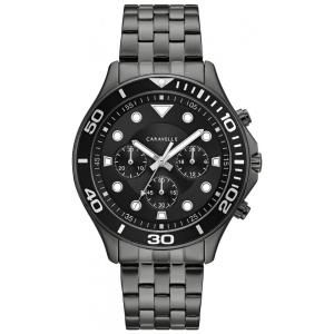 Relógio Masculino Analógico em Aço Inoxidável com Cronógrafo, CARAVELLE 45A144, Preto