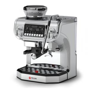 Máquina de Café Expresso Semi Automática 15 Bar com Moedor Embutido e Bocal de Leite, 110V 1450W, Mcilpoog TC520, Prata