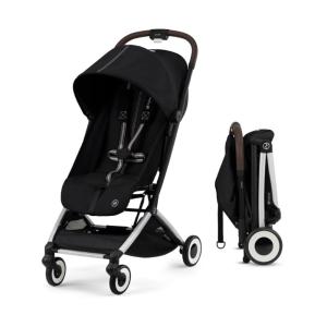 Carrinho de Bebê Ultraleve com Almofada do Assento, Alça de Transporte e Dobra Rápida com Uma Mão, Cybex Orfeo, Preto