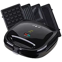 Máquina de Waffle B Placas Destacáveis Antiaderentes, 110v, ZZ S6141A B, Preto