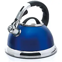 Chaleira de Chá 3L com Apito, Aço Inoxidável, CREATIVE HOME 77034, Azul