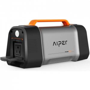 Estação de Energia Portátil 150W 110V AC 12V DC USB e USB C 1,4kg Bateria de Lítio Luz de LED