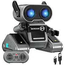 Robô Interativo com Controle Remoto, Música e Ohos de LED para Crianças de 3 Anos, Azul