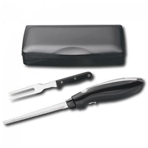 Faca Elétrica em Aço Inoxidável com Caixa de zenamento, 110v, HAMILTON BEACH MU T003, Preto