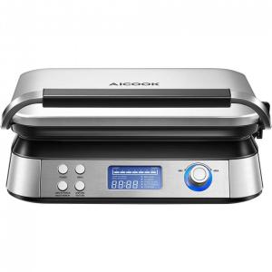 AICOOK Máquina de Waffle com Tela LCD Inteligente, 2 Fatias, 5 Predefinições, 1600W, 110V