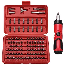 Kit Brocas de Chaves 101 Peças Inclui Phillips, Pozi, Fenda, Hex, Torx, Quadrado, XZN, Chave Inglesa, Torq, TriWing e Estojo