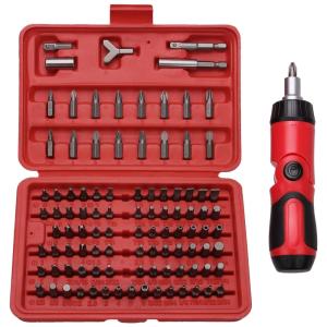 Kit Brocas de Chaves 101 Peças Inclui Phillips, Pozi, Fenda, Hex, Torx, Quadrado, XZN, Chave Inglesa, Torq, TriWing e Estojo